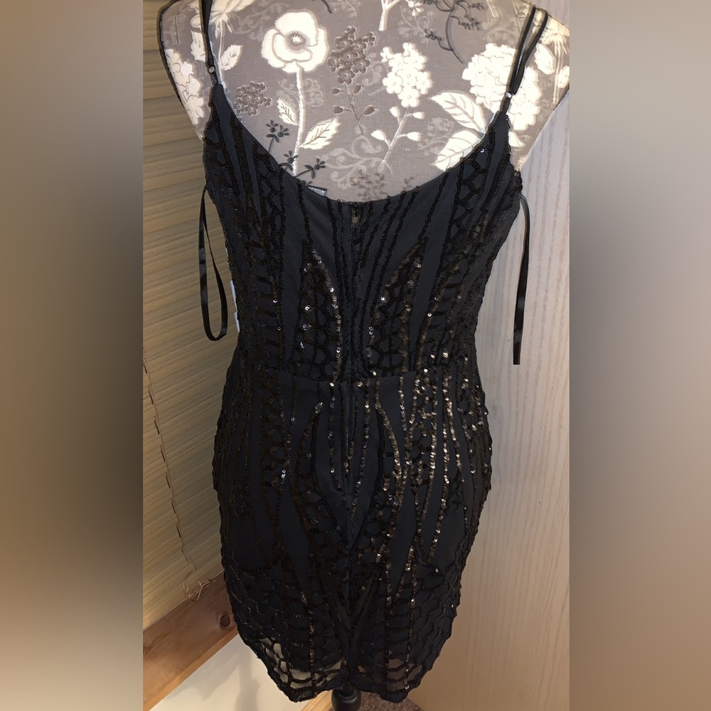 Black sparkly hoco dress brand new never worn